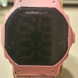 🦋10/$20🦋 Justice Sport Pink Touch Digital Led Girl's Watch